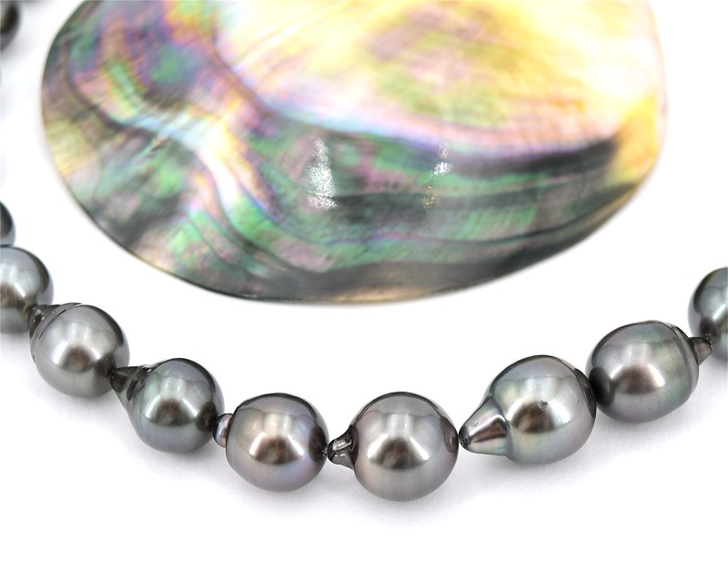 Tahiti Perlen Halskette 11.0 - 13.4 mm, AA+/AAA Qualit�t