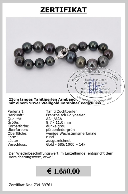 Tahiti Perlen Armband vom Edelkontor