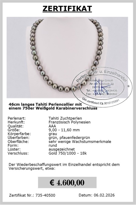 Perlenkette aus echten Tahiti Perlen online kaufen