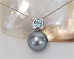 Collier mit<br>Tahiti Zuchtperle<br>Gre 9.0 - 10.0 mm