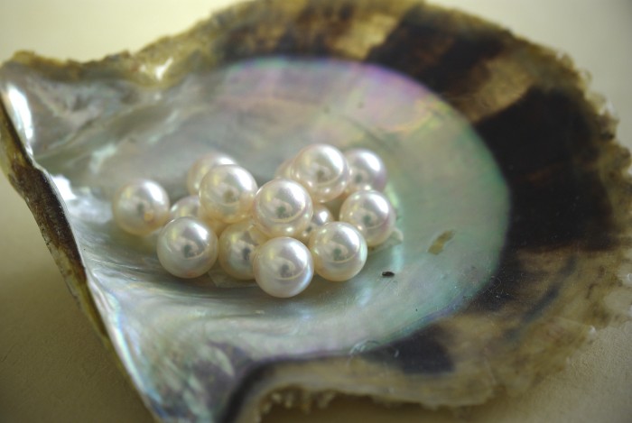 Akoyaperlen für Perlenkette